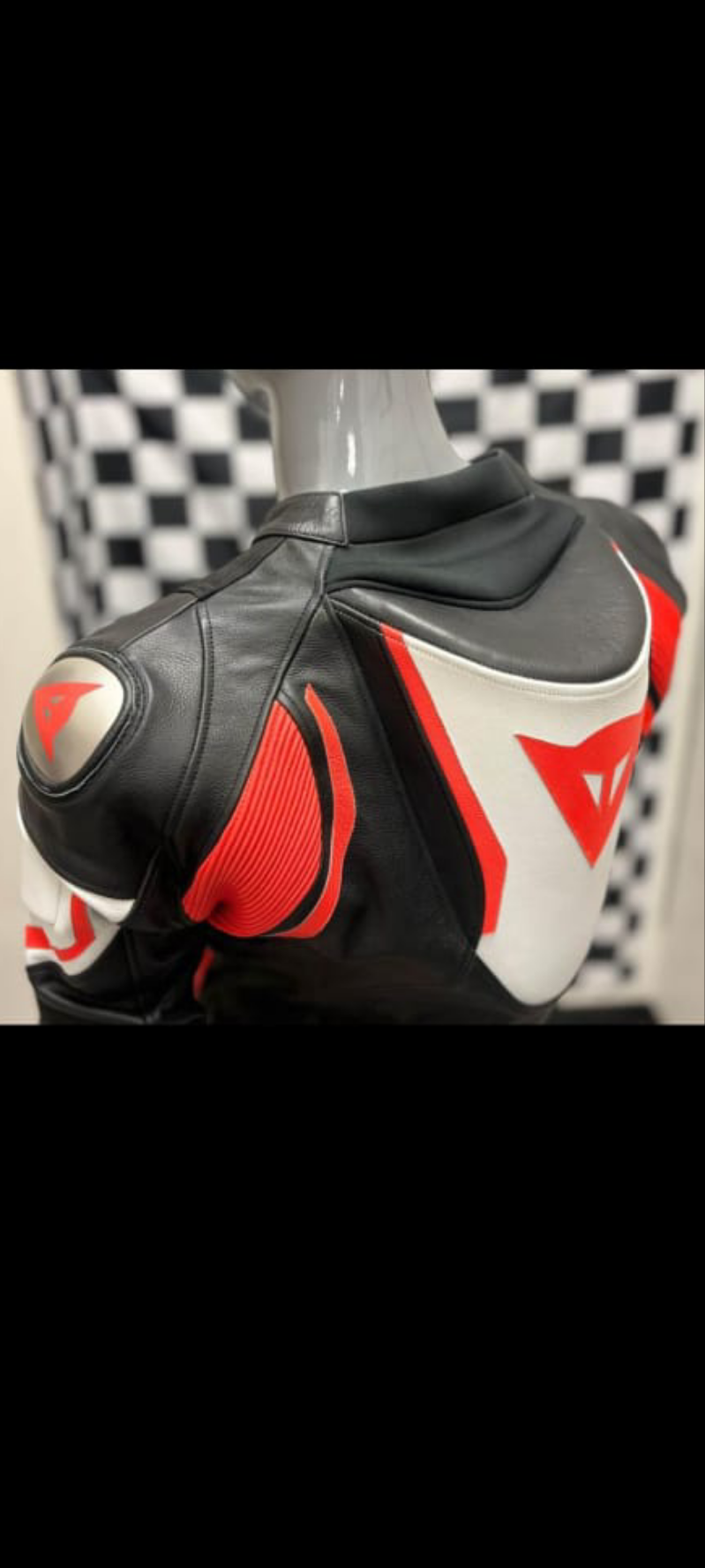 Motorcycle Leather Racing Suit white and black