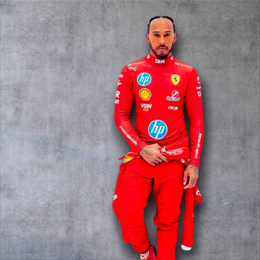 2025 Lewis Hamilton Ferrari F1 Racing Suit Replica