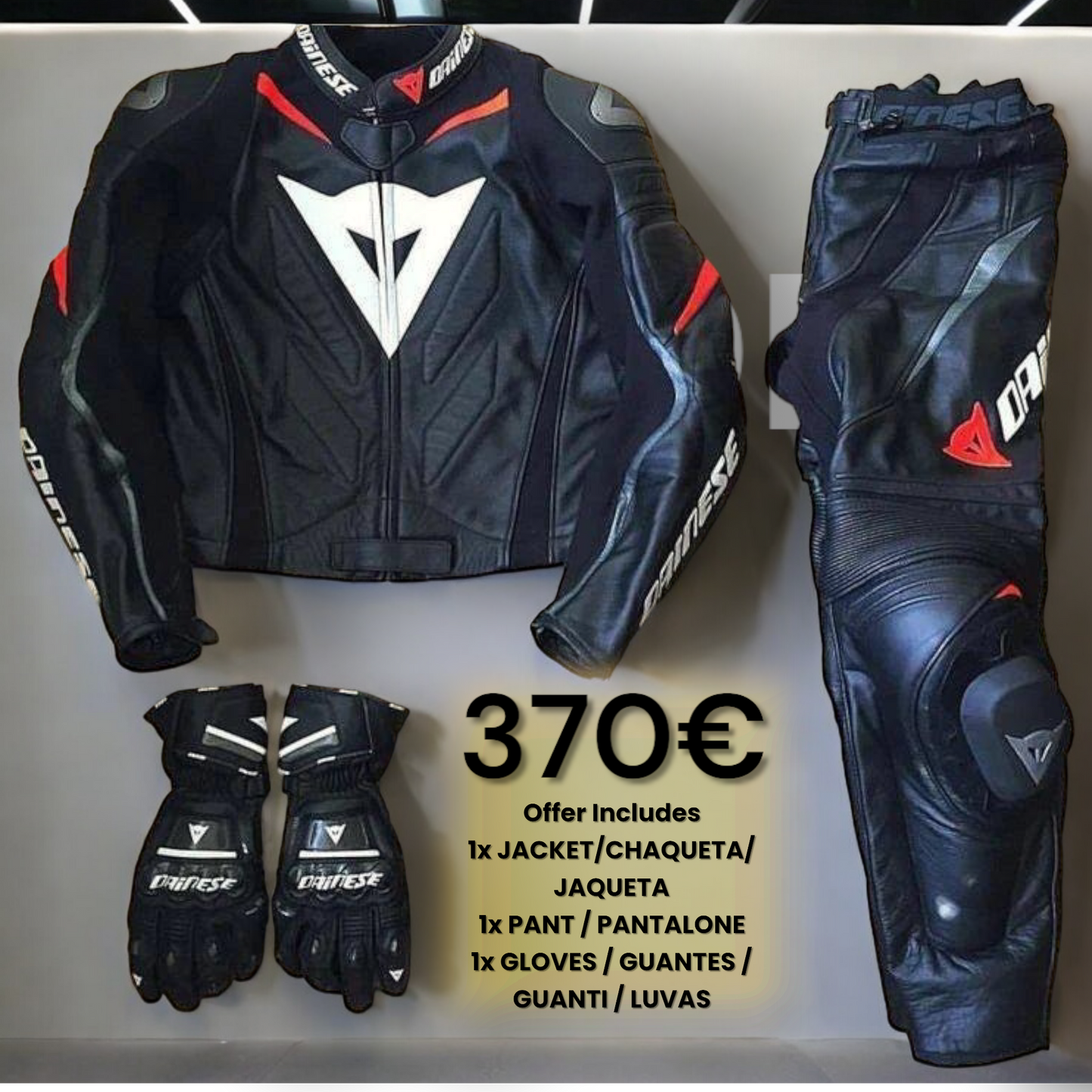 Limited offer super speed d1 motorcycle leather suit two piece / metal d1 gloves