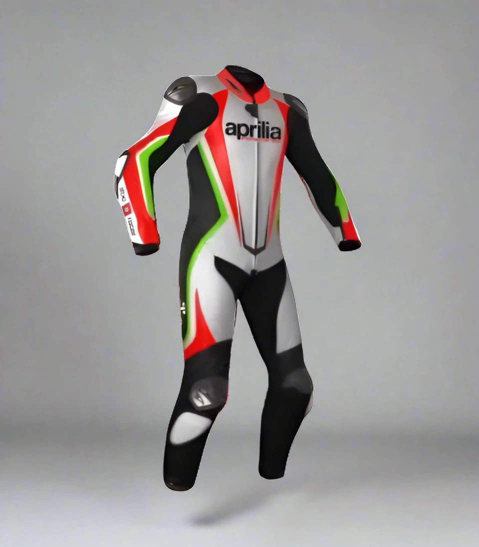 Tuta da corsa in pelle moto da uomo Aprilia 