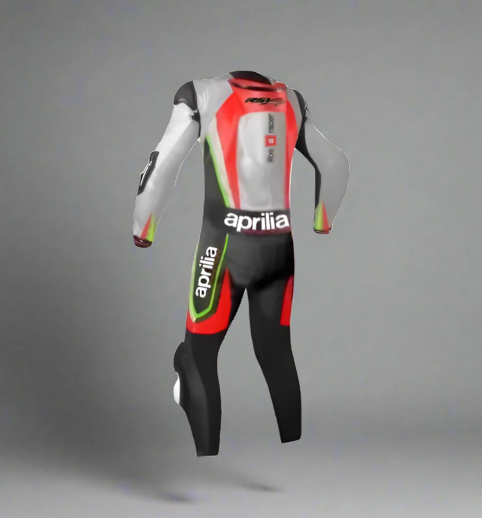 Tuta da corsa in pelle moto da uomo Aprilia 